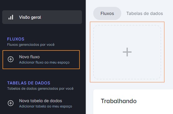 Criar novo fluxo